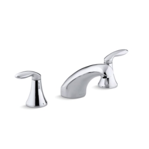 Kohler® T15294-4-CP Coralais® Bath Tub Faucet Trim, 16 gpm Flow Rate, 8 in Center, Polished Chrome, 2 Handles, Traditional