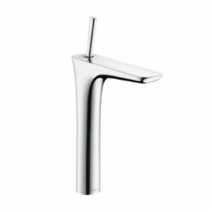 Hansgrohe 15072001 PuraVida® 240 High Riser Bathroom Faucet, Commercial, 1.2 gpm Flow Rate, 9-1/2 in H Spout, 1 Handle, 1 Faucet Hole, Polished Chrome, Function: Traditional