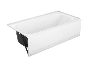 BOOTZ® 011-2342-00 Maui Plus 6032 Right Hand Drain Alcove Bathtub, 60" × 32" × 16.562", White