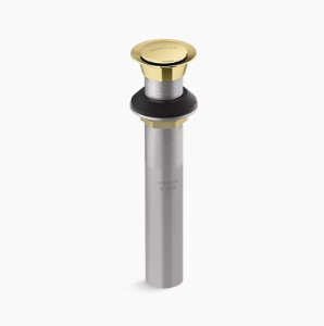 Kohler® 33151-PB Clicker Drain, 1-1/4 in Nominal, Metal Drain, Vibrant® Polished Brass