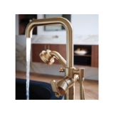 Brizo® T70135-GLLHP Free Standing Tub Filler, Litze™, 2 gpm Flow Rate, Luxe Gold