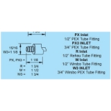 Woodford® 17PX-8 Anti-Siphon Freezeless Wall Faucet, 1/2 in, PEX Tube, 8 in THK Wall, 125 psi