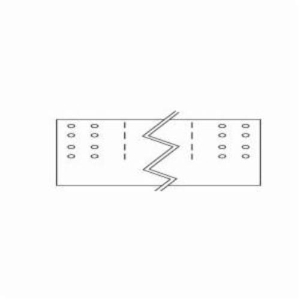GFM 950 5 x 18 16 Hole Stud Protector Plate, 18 in H x 5 in W, 0.19 in Hole, Steel