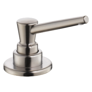 DELTA® RP1001SS Soap/Lotion Dispenser, 13 oz Bottle Capacity, Deck Mount, Plastic, Stainless