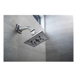 Brizo® 87330-PC Raincan Shower Head, Virage®, 2 gpm Flow Rate, 1 Spray, Wall Mount, 6 x 3-3/4 in Head, Polished Chrome