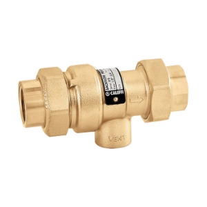 Caleffi 573403A Continuous Backflow Preventer With Atmospheric Vent, 1/2 in Nominal, FNPT End Style, Brass Body, Dual Check