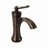 Moen® 4500ORB Bathroom Faucet, Wynford™, 1.5 gpm Flow Rate, 5 in H Spout, 1 Handle, Pop-Up Drain, 1 Faucet Hole, Oil Rubbed Bronze, Function: Traditional