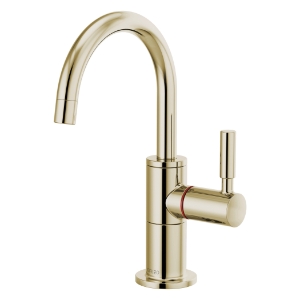 Brizo® 61320LF-H-PN Solna® Instant Hot Faucet, 1 gpm at 60 psi Flow Rate, Polished Nickel, 1 Handle