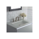 Robern® TF49UCO92-8 3-Hole Vanity Top, 49 in OAW x 22 in OAD, Quartz White Top