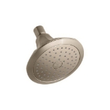 Kohler® 457-AK-BV Memoirs® 1-Function Showerhead with Katalyst® Air-Induction Spray, 2.5 gpm Min, 1 Spray, Wall Mount, 5-1/2 in Dia x 4-11/16 in H Head, Vibrant® Brushed Bronze