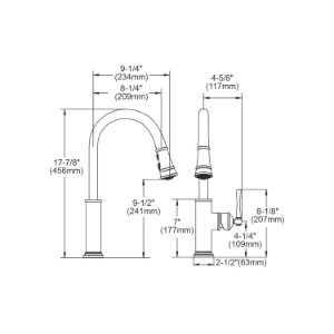 Elkay® LKEC2031LS Explore™ Low Flow Kitchen Faucet, 1.5 gpm Flow Rate, Pull-Down Spout, Lustrous Steel, 1 Handle, 1 Faucet Hole