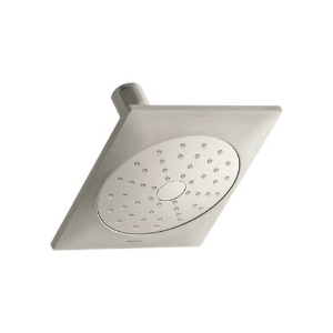 Kohler® 45215-G-BN Loure® 1-Function Showerhead with Katalyst™ Air-Induction Technology, 1.75 gpm Max Flow, 1 Spray, Wall Mount, 5-1/4 in L x 3-7/8 in H Head, Vibrant® Brushed Nickel