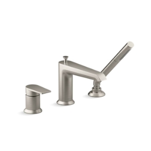 Kohler® 97070-4-BN Hint® Deck-Mount Bath Faucet With Handshower, Vibrant Brushed Nickel