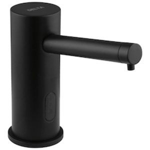 DELTA® DESD-751-BL DEMD Battery Powered Electronic Soap Dispenser, Black, 33.8 oz Capacity, 4-1/8 in OAL, Deck Mount