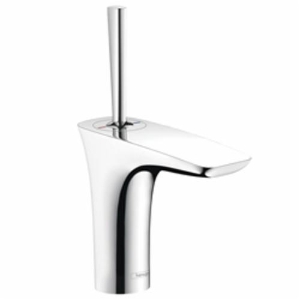 Hansgrohe 15074001 PuraVida 110 Bathroom Faucet, Commercial, 1.2 gpm Flow Rate, 4-1/2 in H Spout, 1 Handle, Pop-Up Drain, 1 Faucet Hole, Polished Chrome, Function: Traditional