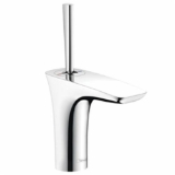 Hansgrohe 15074001 PuraVida® 110 Bathroom Faucet, Commercial, 1.2 gpm Flow Rate, 4-1/2 in H Spout, 1 Handle, Pop-Up Drain, 1 Faucet Hole, Polished Chrome, Traditional