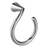 Moen® YB2386CH Towel Ring, Glyde™, 3.51 in OAD x 8.97 in OAH, Aluminum, Chrome
