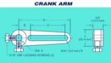 Valley Tool and Design Short Crank Arm for 3/8" Shaft, C12L14 Steel Plated