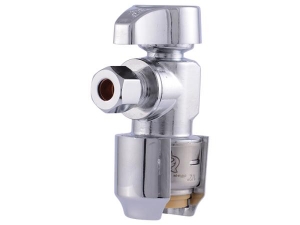 Sharkbite® UR23336 Max™ Angle Stop, 1/2 x 1/4 in Nominal, Compression End Style, 125 psi Pressure, DZR Brass Body