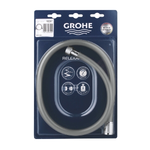 GROHE 28151001 RelexaFlex Shower Hose, 59 in L, StarLight® Polished Chrome