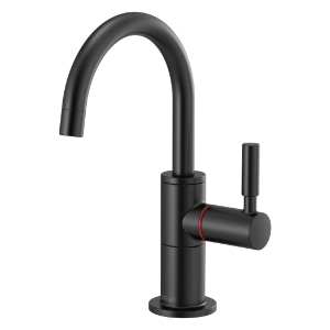 Brizo® 61320LF-H-BL Solna® Instant Hot Faucet, 1 gpm at 60 psi Flow Rate, Matte Black, 1 Handle