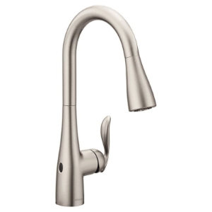 Moen® 7594EWSRS Pulldown Kitchen Faucet, Arbor™, 1.5 gpm Flow Rate, Spot Resist™ Stainless, 1 Handle, 1 Faucet Hole, Touchless