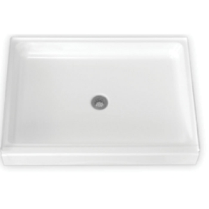 Clarion AcrylX™ SP4835-BC Shower Base, Biscuit, Center Drain, 48 in L x 35 in W x 7 in D