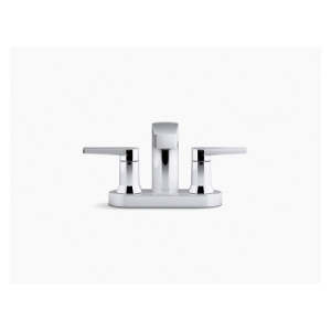 Kohler® 97031-4-CP Taut™ Centerset Bathroom Sink Faucet, Polished Chrome, 2 Handles, 1.2 gpm