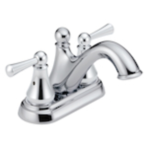 DELTA® 25999LF Haywood™ Centerset Lavatory Faucet, Chrome, 2 Handles, Plastic Pop-Up Drain, 1.2 gpm Flow Rate