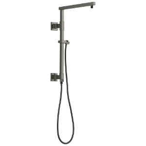 DELTA® 58410-KS-PR Universal Showering Components Angular Shower Column, 18 in Shower Head, 26.53 in L Shower Arm, Lumicoat® Black Stainless