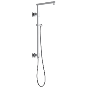 DELTA® 58420-PR Universal Showering Components Angular Shower Column, 26 in Shower Head, 34.53 in L Shower Arm, Lumicoat® Chrome