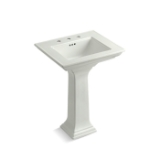 Memoirs® Stately Design Elegant Bathroom Sink Basin With Overflow, Rectangular, 4 in Faucet Hole Spacing, 24-1/2 in W x 20-1/2 in D x 34-3/4 in H, Pedestal Mount, Fireclay, Dune