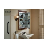 Kohler® 99007-SCF-NA Verdera® Mirrored Cabinet with Adjustable Flip-Out Flat Mirror, 24 in OAW x 30 in OAH, Anodized Aluminum