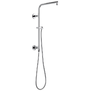 DELTA® 58810-PR Universal Showering Components Round Shower Column, 18 in Shower Head, 26.44 in L Shower Arm, Lumicoat® Chrome