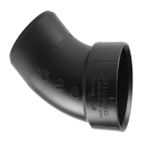 Charlotte ABS 00323 0800 Street Elbow, 2 in Nominal, Spigot x Hub End Style, SCH 40/STD, ABS