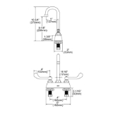 Elkay® LK406GN05T4 Centerset Bathroom Faucet, Polished Chrome, 2 Handles, 1.5 gpm Flow Rate