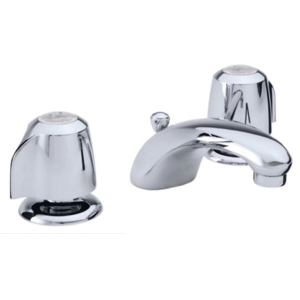 Gerber® G004307161 Classics™ Lavatory Faucet With Flex Connections, 1.2 gpm Flow Rate, 1-7/16 in H Spout, 6 to 12 in Center, Polished Chrome, 2 Handles, Metal Pop-Up Drain