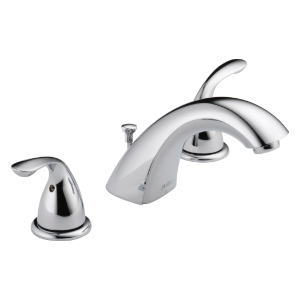 DELTA® 3530LF-MPU Classic Widespread Lavatory Faucet, 1.5 gpm, 2-3/8 in H Spout, 6 to 16 in Center, Chrome, 2 Handles, Pop-Up Drain, Commercial