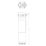 ELKAY COMMERCIAL 71300C Replacement Water Filter, 3-5/16 in L 3-5/16 in W 11-5/8 in H