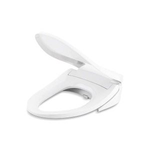 Kohler® 18751-0 C3®-050 Cleansing Toilet Seat With Lid, Elongated Bowl, Closed Front, Plastic, White, Slow Close Hinge