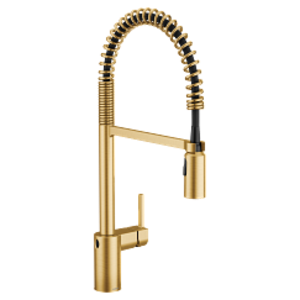 Moen® 5923EWBG ALIGN® Kitchen Faucet, 1.5 gpm Flow Rate, High Arc Pull-Down Spout, Brushed Gold, 1 Handle