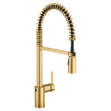 Moen® 5923EWBG Align™ Kitchen Faucet, 1.5 gpm Flow Rate, High Arc Pull-Down Spout, Brushed Gold, 1 Handle