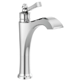 DELTA® 656-DST Dorval™ Mid-Height Vessel Bathroom Faucet, Commercial/Residential, 6-3/16 in Spout, 7-1/4 in H Spout, Chrome, 1 Handle