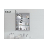 Kohler® 99003-SCF-NA Verdera® Mirrored Cabinet with Adjustable Flip-Out Flat Mirror, 20 in OAW x 30 in OAH, Anodized Aluminum