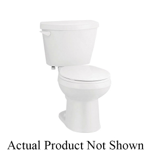 NIAGARA LIBERTY™ C11.103.01 Single-Flush Standard Height 2-Piece Toilet, Elongated Bowl, 14-7/8 in H Rim, 10 in Rough-In, 1.28 gpf, White, Right Hand Trip Lever