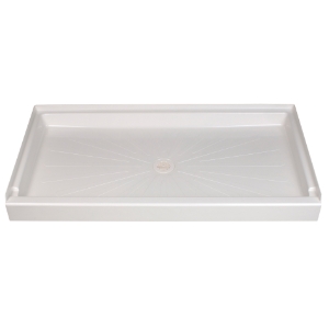 ELM® 3260M Rectangular Single Threshold Shower Floor, DuraBase®, White, 32 in L x 60 in W