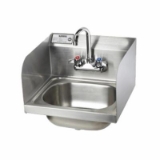 Krowne® HS-26L 16" Hand Sink with Side Splashes Compliant, Wrist Handles