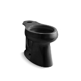 Kohler® 4199-7 Highline® Toilet Bowl, Black, Elongated Shape, 12 in Rough-In, 16-1/2 in H Rim, 2-1/8 in Trapway