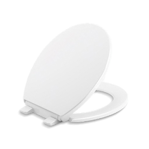 Kohler® 4775-0 Brevia™ Toilet Seat, Round Bowl, Closed Front, Plastic, White, Quick Release Hinge