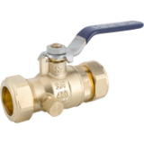 LEGEND® 101-434NL T-2002NL Ball Valve with Drain, 3/4 in Nominal, Compression End Style, Brass Body, Full Port